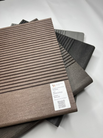 Ступень Экодекинг Некст полнотелая 343х22х4000 Серая