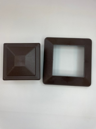 Крышка столба заборного Экодекинг Техно 120х120 Шоколад