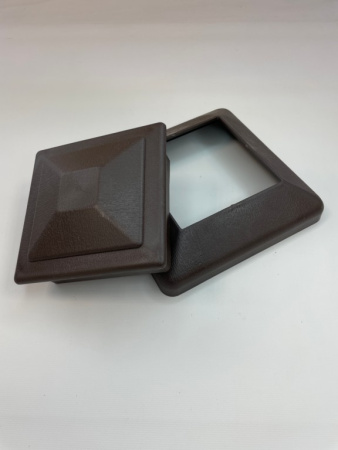 Крышка столба заборного Экодекинг Техно 120х120 Шоколад