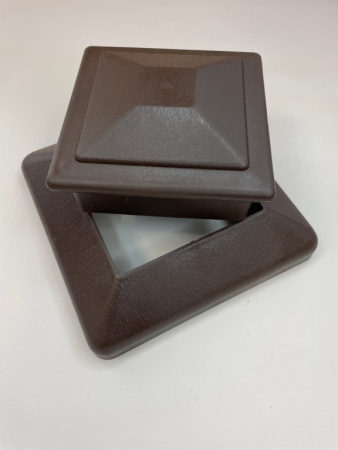 Крышка столба заборного Экодекинг Техно 120х120 Шоколад