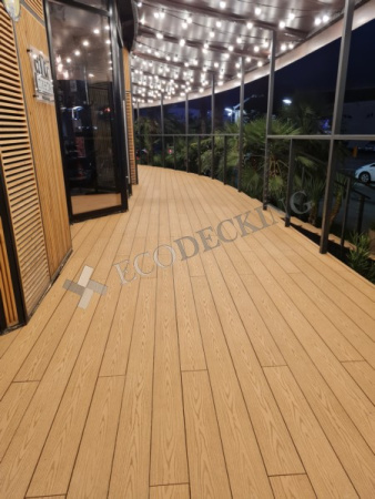Террасная доска Ecodecking Техно полнотелая 145х20x4000 Бронза