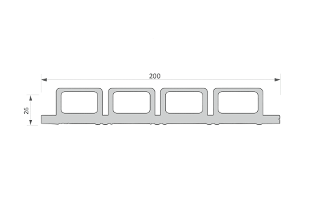Фасадная доска Ecodecking Техно реечная 200х26х3000 Бронза